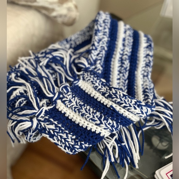 2pc Crochet Hat and Fringe Scarf Set - Picture 3 of 5